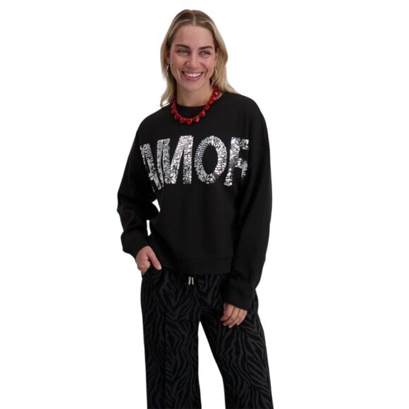 Ichi Kelicia Amour Sweatshirt, WINTER 2025 RELEASE, Size Small, Color Black - Picture 1 of 10